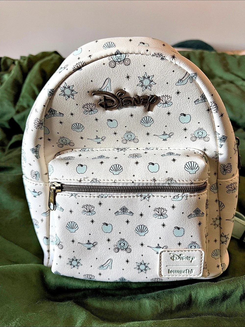 Loungefly Disney Princess Icons Mini Backpack White & Blue/teal